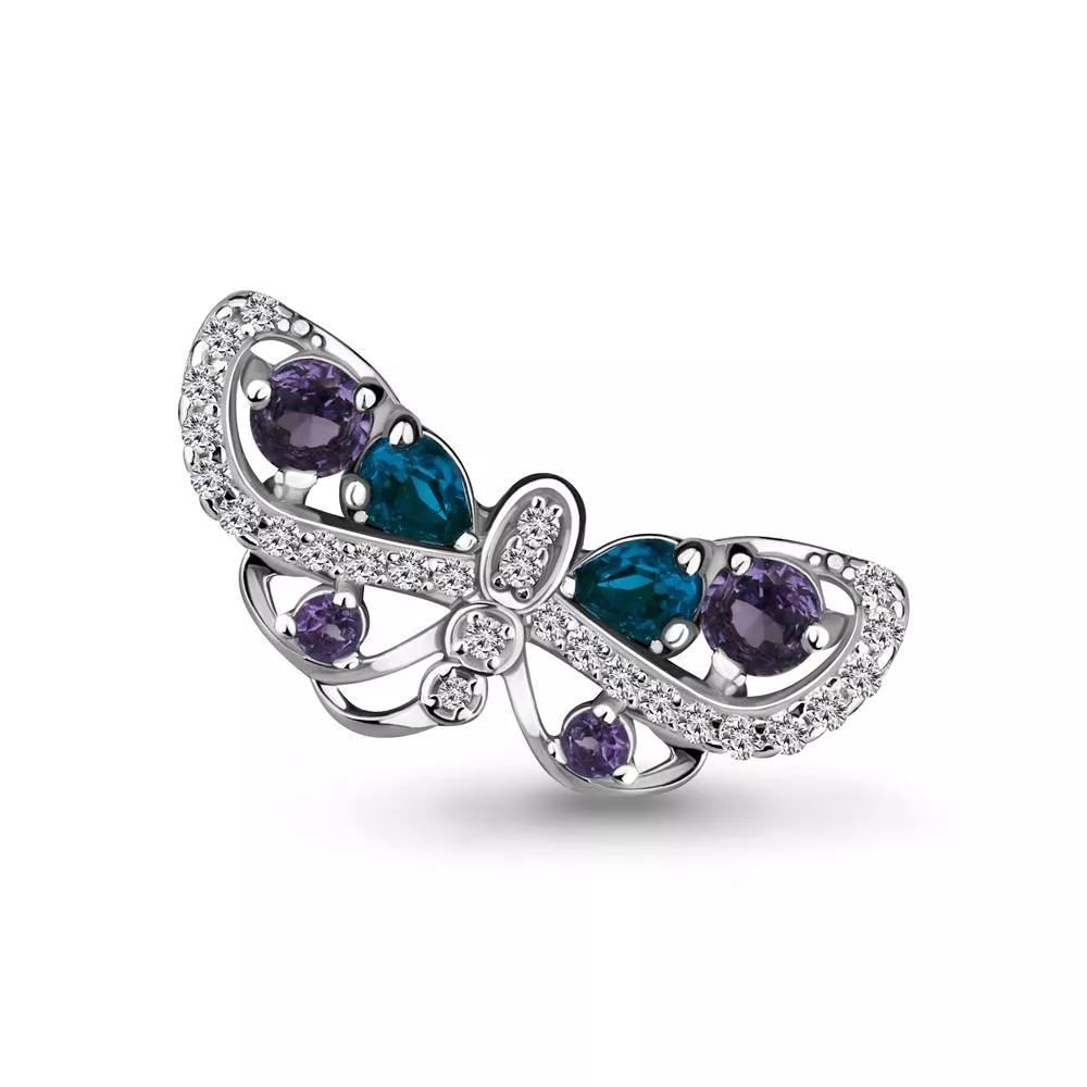 Брошь из серебра, артикул LV7267232А