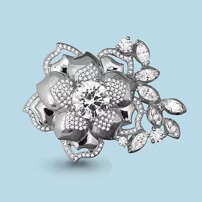 Брошь, серебро, артикул LV72639А