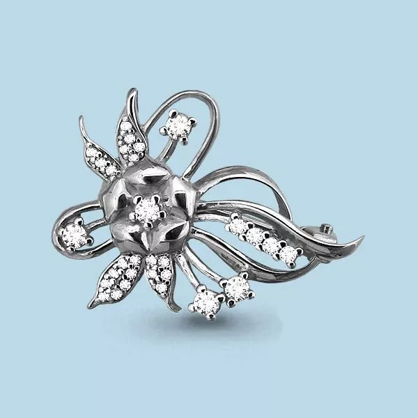 Брошь, артикул LV72614А, серебро