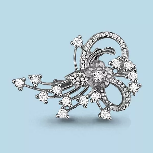 Брошь, серебро, артикул LV72609А