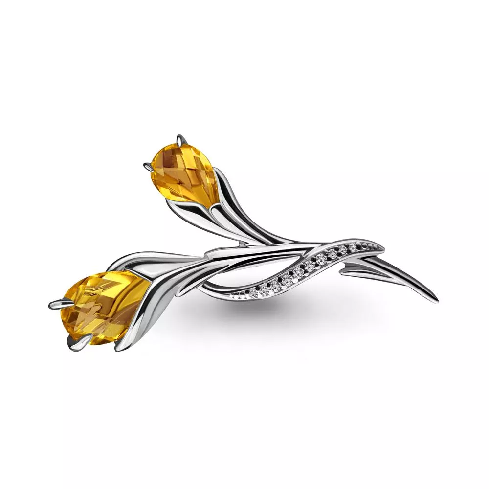 Брошь, артикул LV7260806А, серебро