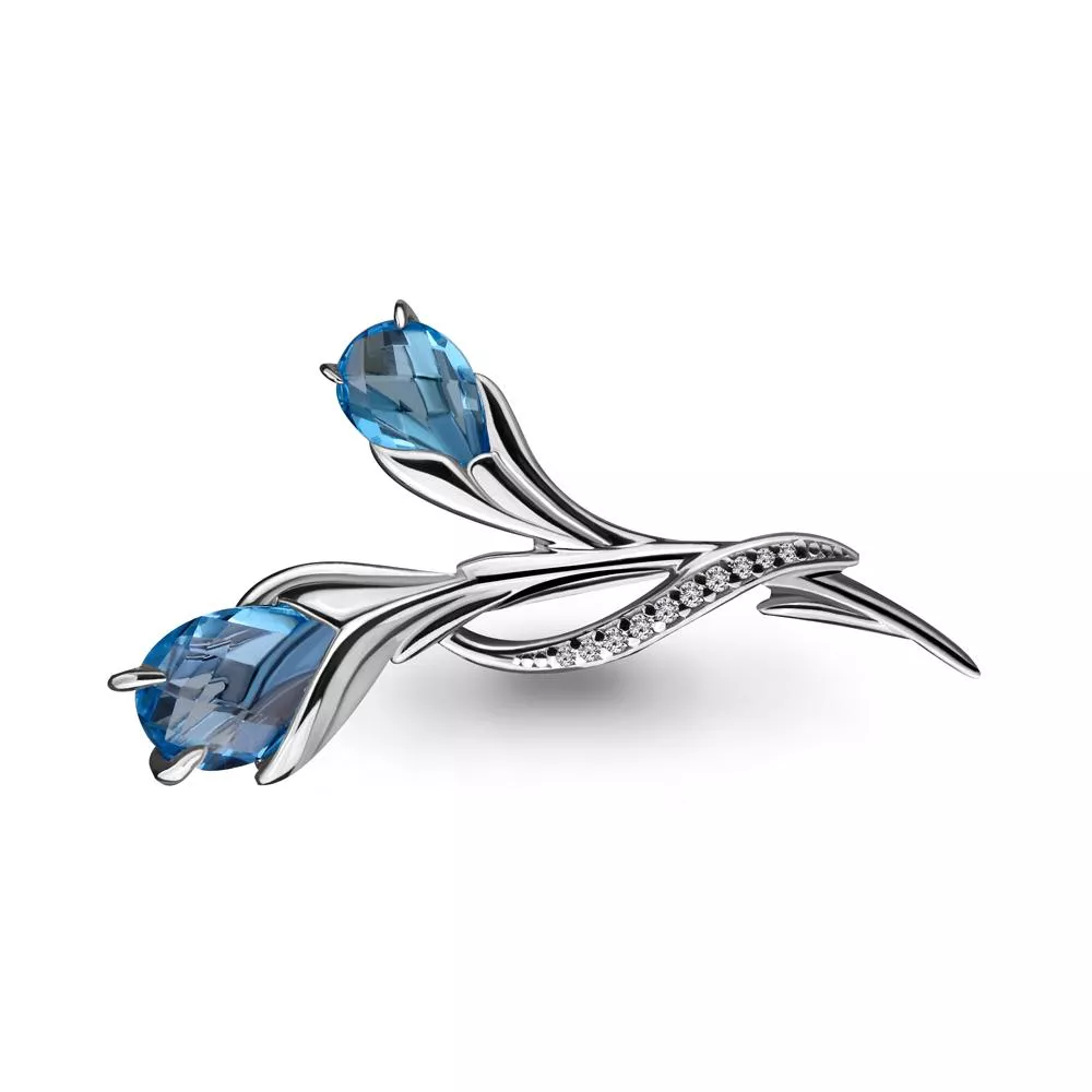 Брошь, серебро, артикул LV7260805А