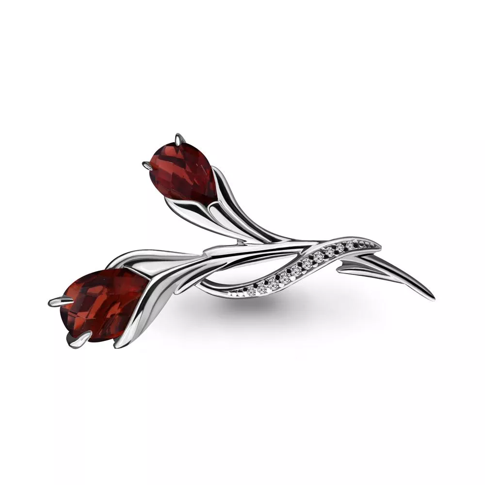 Брошь, артикул LV7260803А, серебро