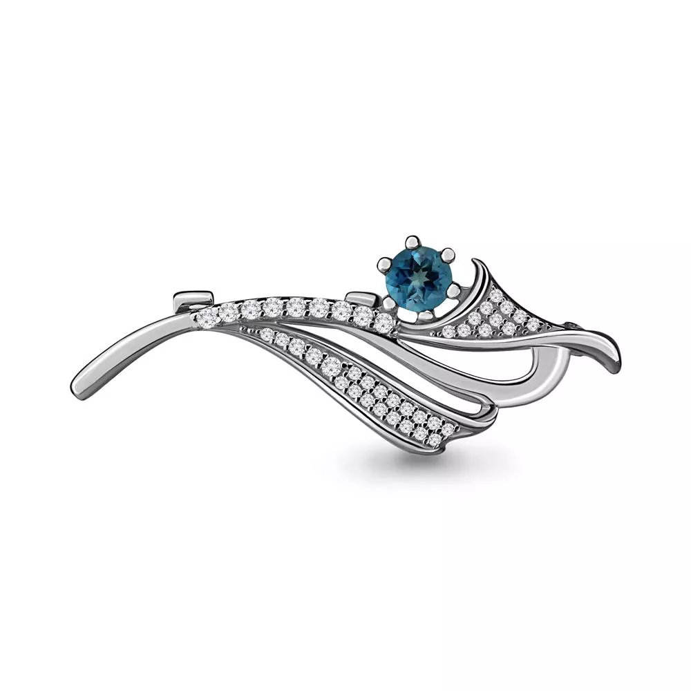 Брошь из серебра, артикул LV7151208А