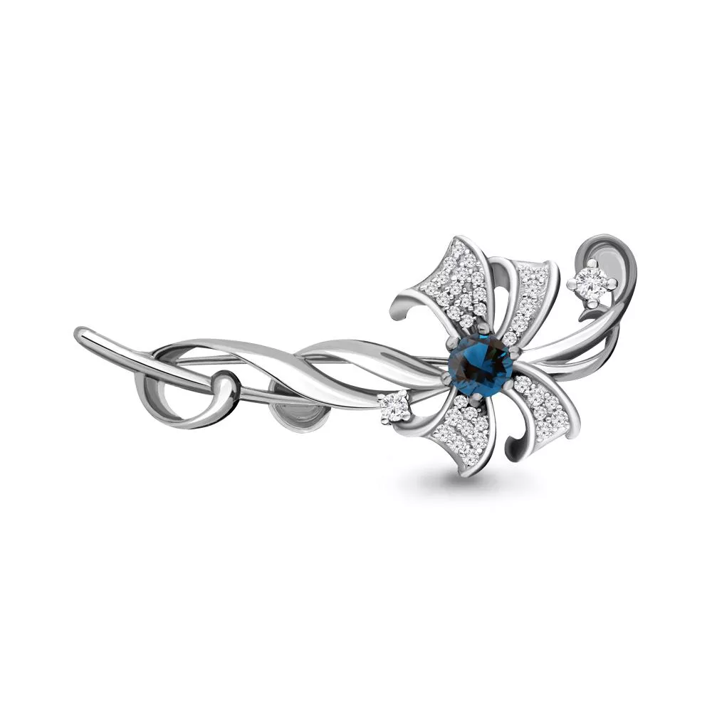 Брошь из серебра, артикул LV7150808А
