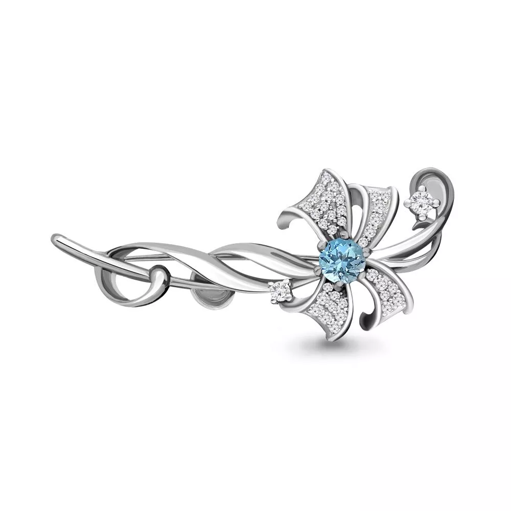 Брошь, артикул LV7150802А, серебро