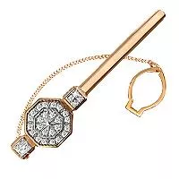 Зажим для галстука, артикул LV970031к, золото