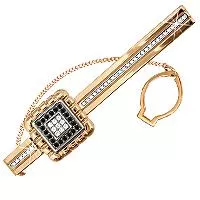 Зажим для галстука из золота, артикул LV72105Ч