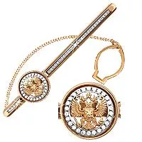 Зажим для галстука из золота, артикул LV72103А