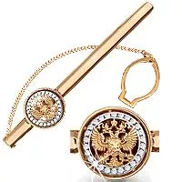 Зажим для галстука, золото, артикул LV72102А