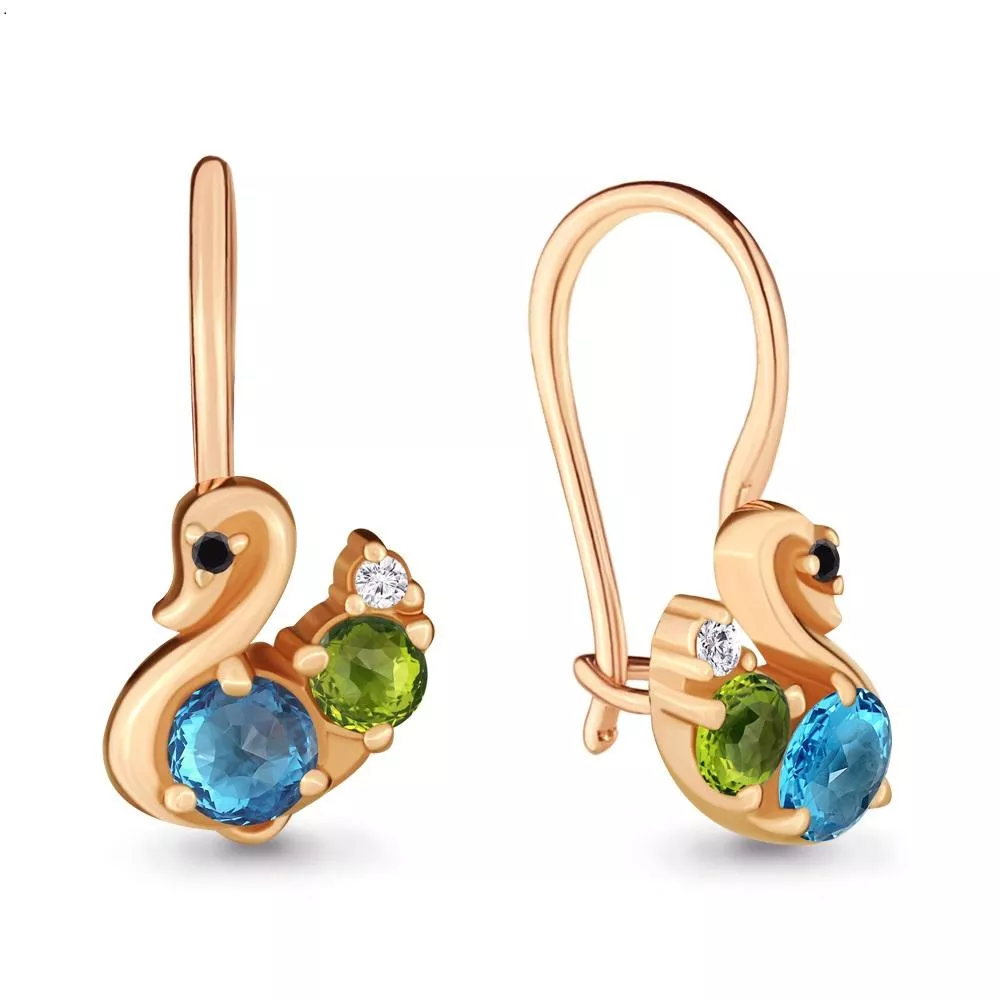 Серьги, золото, артикул LV4704131Ч