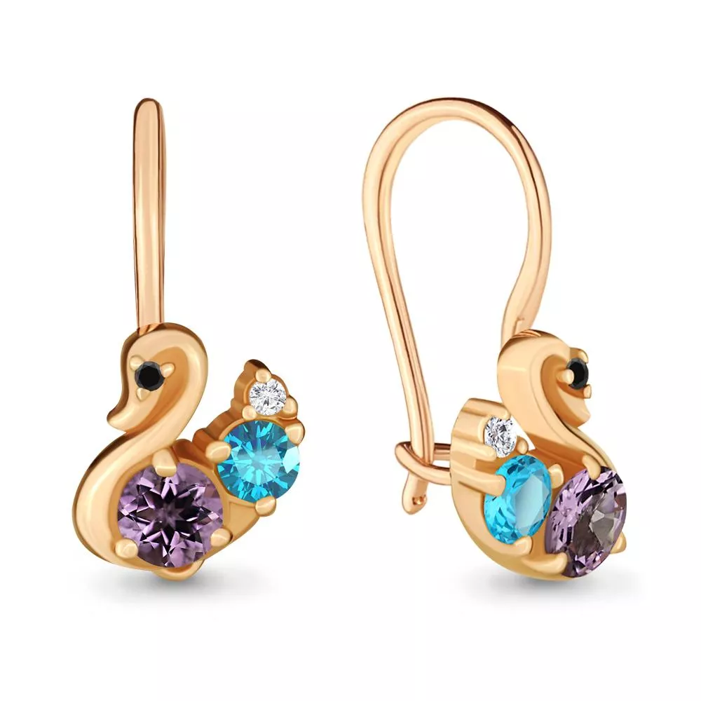 Серьги, артикул LV4704130Ч, золото