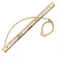 Зажим для галстука, артикул LV70430А, золото