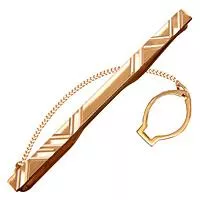 Зажим для галстука, артикул LV70422, золото