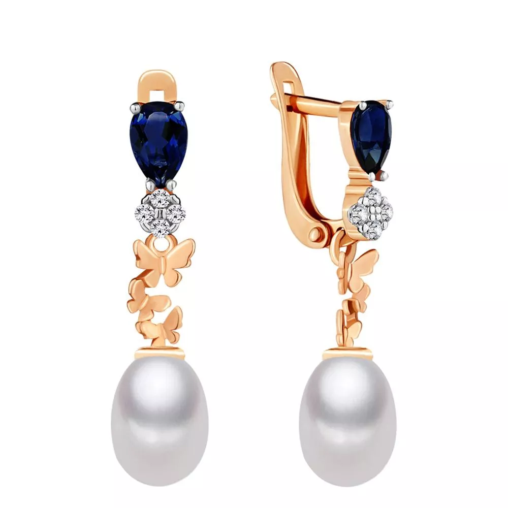 Серьги, золото, артикул LV46383Н