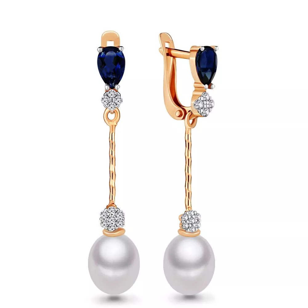 Серьги, золото, артикул LV46381Б