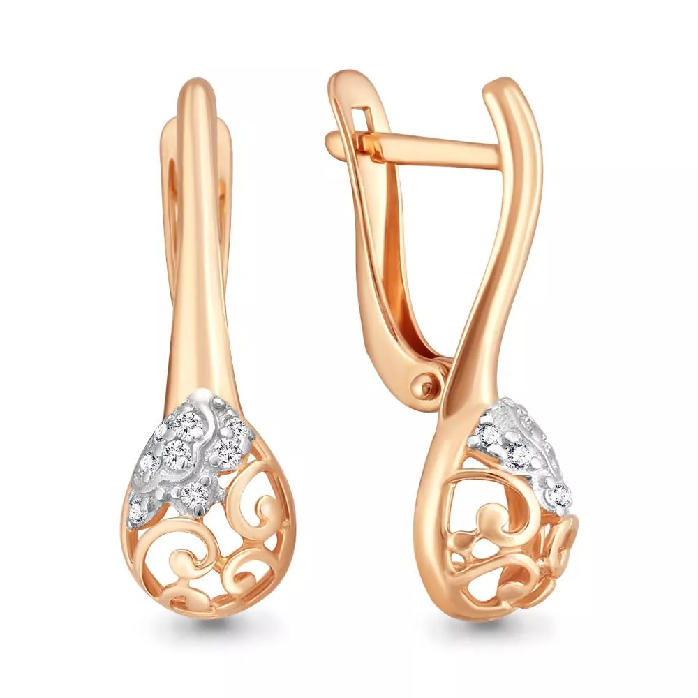 Серьги, артикул LV46368А, золото