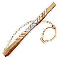 Зажим для галстука, артикул LV70410, золото