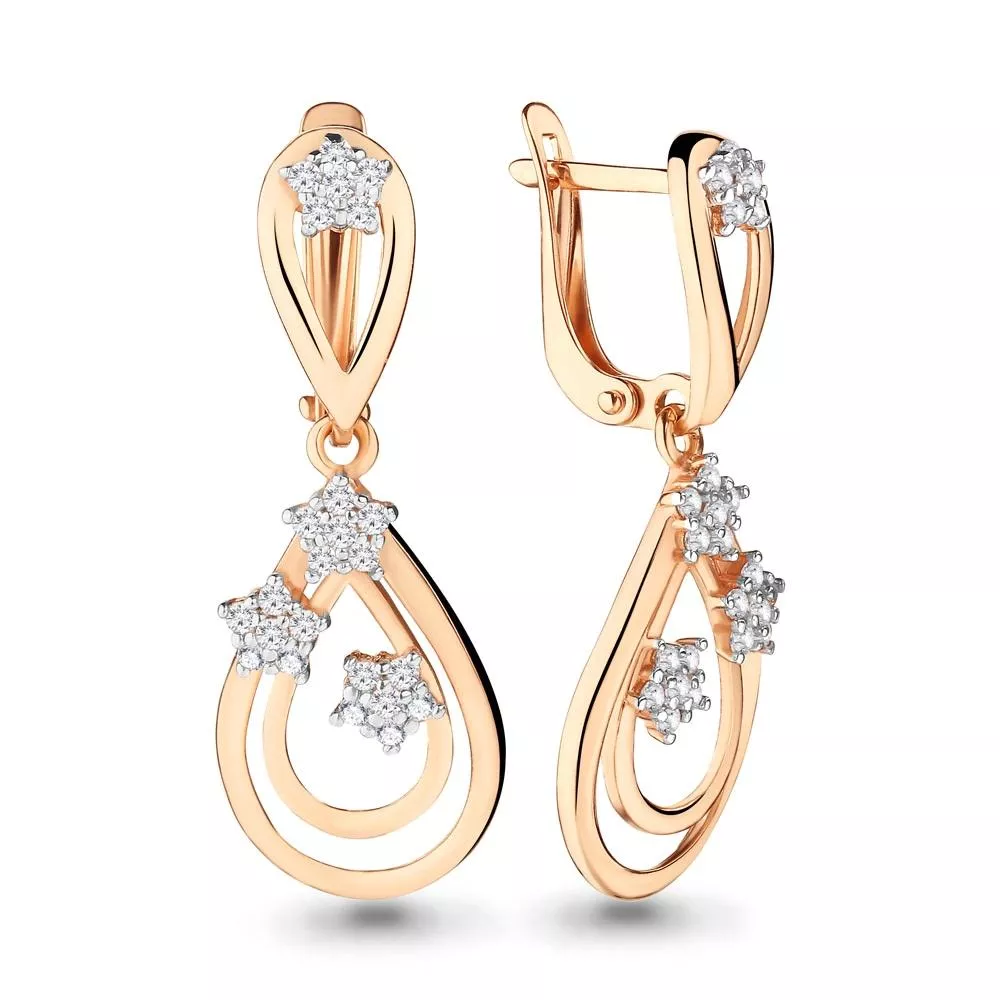 Серьги, артикул LV46206А, золото