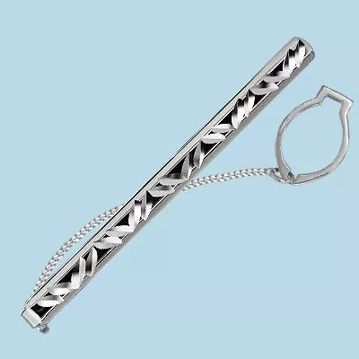 Зажим для галстука, артикул LV72114, серебро