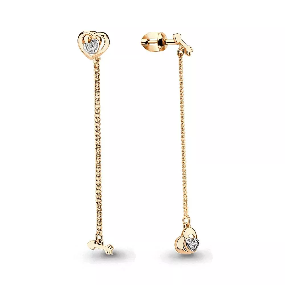 Серьги из золота, артикул LV46061