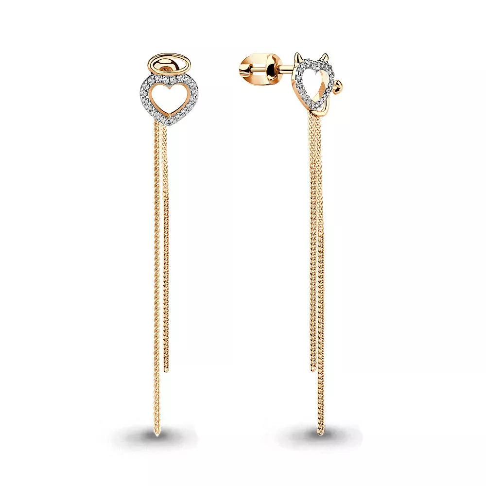 Серьги, артикул LV46060А, золото