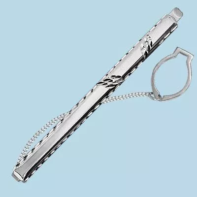 Зажим для галстука, артикул LV72111, серебро