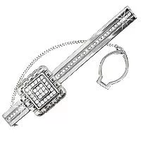 Зажим для галстука, артикул LV72105А, серебро