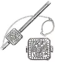 Зажим для галстука из серебра, артикул LV72104А