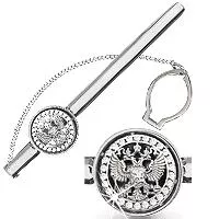 Зажим для галстука, артикул LV72102А, серебро