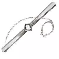 Зажим для галстука, артикул LV70440, серебро