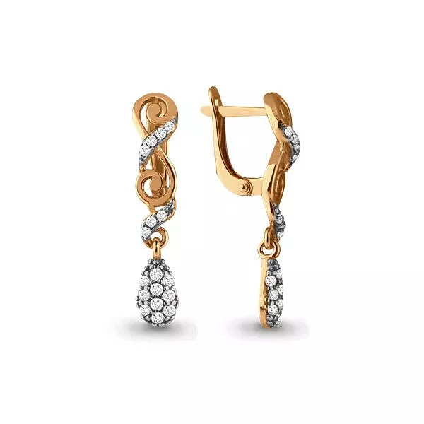 Серьги, золото, артикул LV45627А