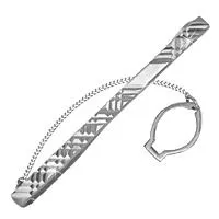 Зажим для галстука, артикул LV70426, серебро