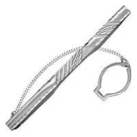 Зажим для галстука, артикул LV70423, серебро