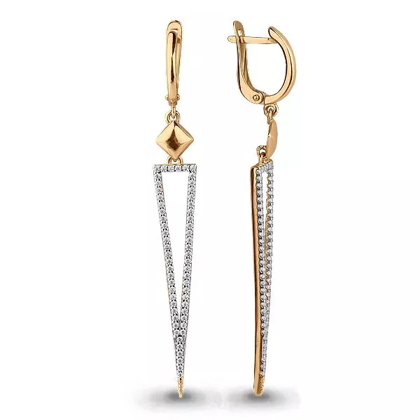 Серьги, золото, артикул LV45458А