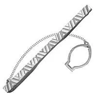 Зажим для галстука, артикул LV70420, серебро