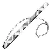 Зажим для галстука, серебро, артикул LV70418