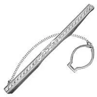 Зажим для галстука, артикул LV70414, серебро