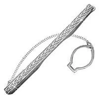 Зажим для галстука, артикул LV70411, серебро