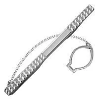 Зажим для галстука, артикул LV70408, серебро