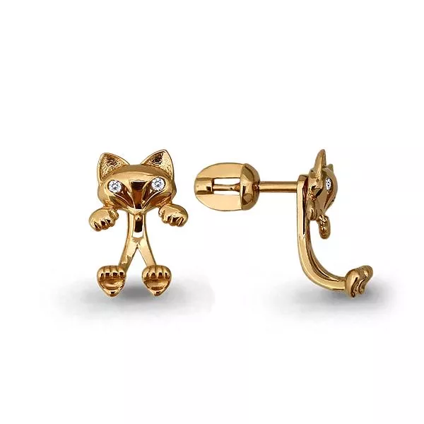 Серьги, артикул LV45187А, золото