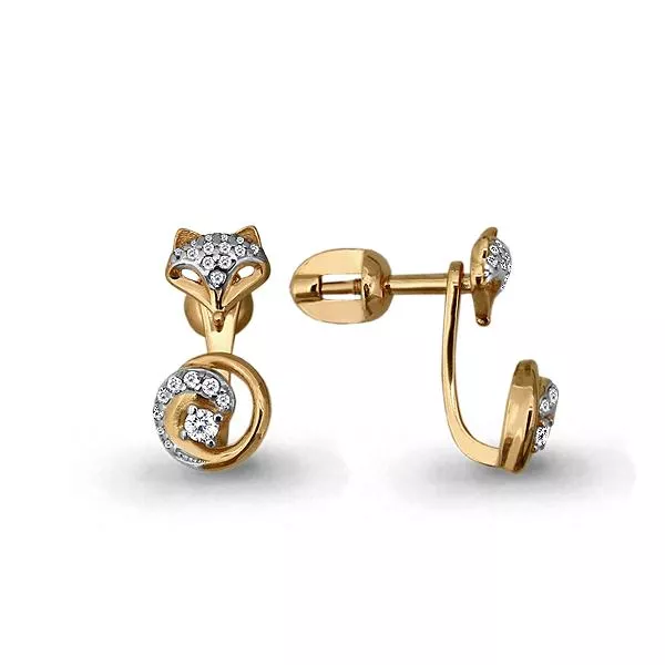 Серьги, золото, артикул LV45182А