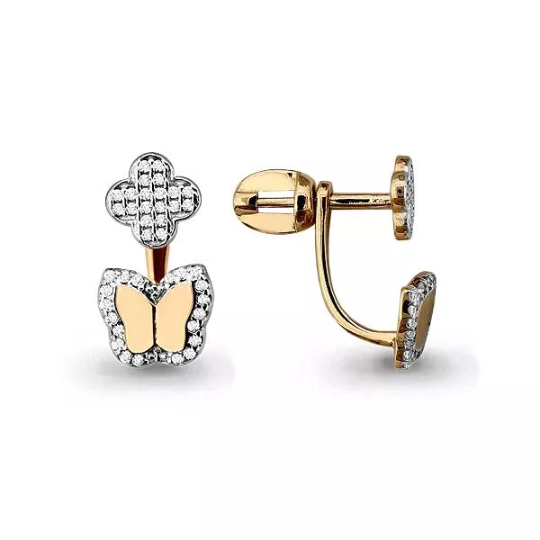 Серьги, артикул LV45178А, золото