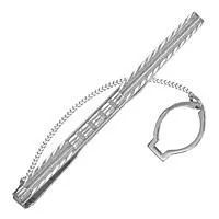 Зажим для галстука, серебро, артикул LV70403