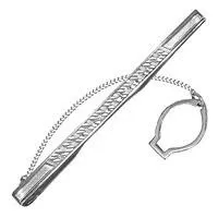 Зажим для галстука, артикул LV70402, серебро