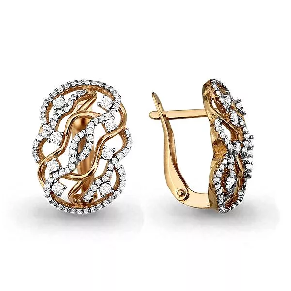 Серьги, золото, артикул LV45072А