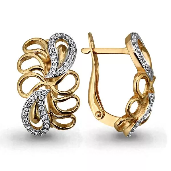 Серьги, артикул LV45070А, золото