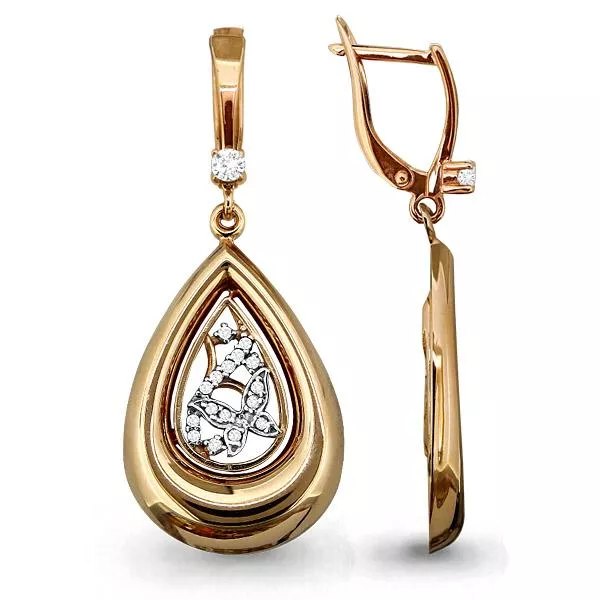 Серьги, золото, артикул LV45061А