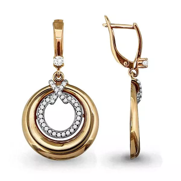 Серьги, артикул LV45059А, золото