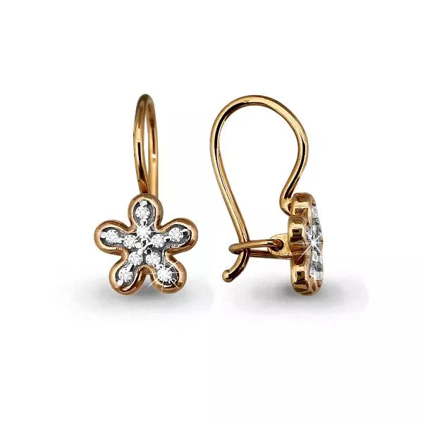 Серьги, артикул LV45056А, золото